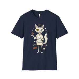 Camiseta turca con estampado de gato de Angora / Camiseta con estampado Ankara, Camiseta unisex de la cultura turca Navy