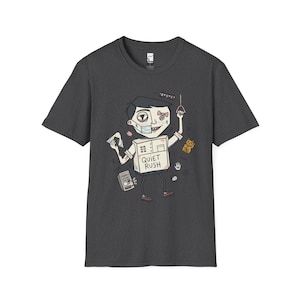 T-shirt Tokyo Vibes | Japans urbancore-shirt met graphic, Quiet Rush-illustratie Dark Heather