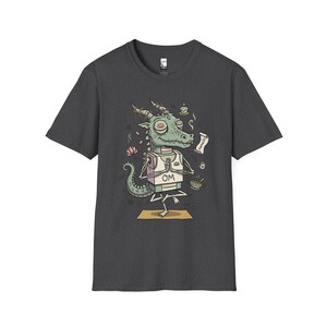 T-shirt yogadraak | Grappig T-shirt OM Namaste, zen-meditatie, uniseks shirt Dark Heather