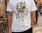 Dead Skull T-Shirt | Funny Halloween Graphic Tee, Creepy Cute Goth Unisex Shirt, Spooky Horror Lover Gift