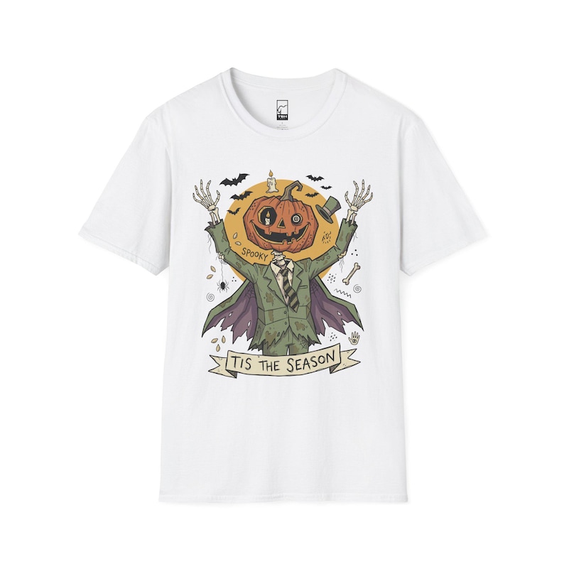 Jack O Lantern Scarecrow Shirt | Spooky Pumpkin Tee | Funny Halloween Graphic Tee | Tis The Season Shirt | Retro Fall Tee | Unisex Gift image 9