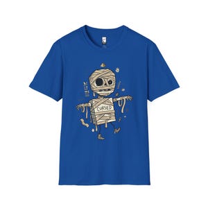 Camiseta de momia / Camiseta gráfica divertida de Halloween con temática egipcia maldita Royal