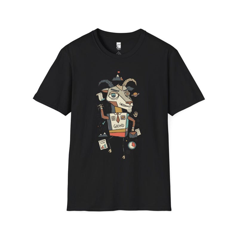 Capricorn T-Shirt | Funny Zodiac Graphic Tee, Grind Hustle Astrology Unisex Shirt, Capricorn Birthday Gift Black