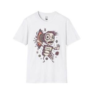 Psykedelisk T-shirt | DMT Portal Graphic Tee, Trippy Hyperspace Unisex-tröja, Helig geometri-present till honom White