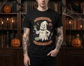 Eat Drink Ghost T-Shirt | Halloween Ghost Cocktail Tee