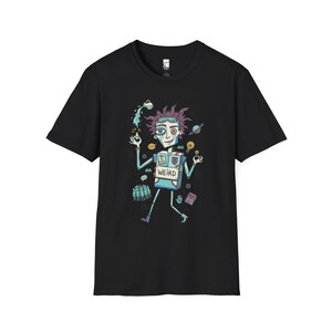 Koszulka z nadrukiem znaku zodiaku Wodnik | Ekscentryczny Wodnik, koszulka unisex z grafiką astrologiczną Black