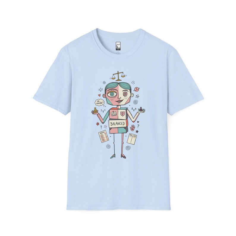 Camiseta del signo zodiacal Libra / Camiseta gráfica divertida sobre astrología para personas indecisas Light Blue