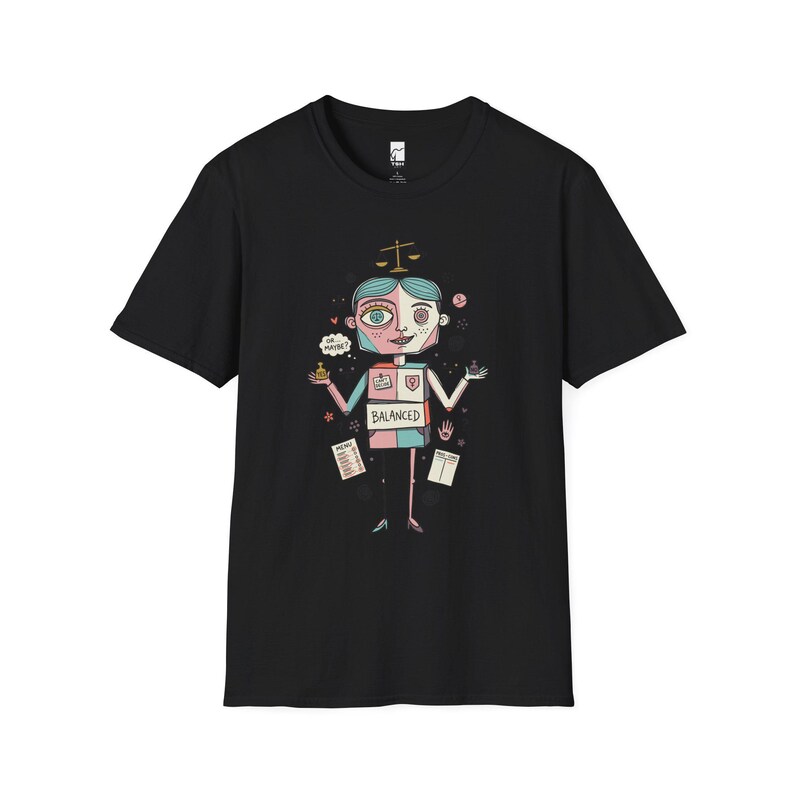 Camiseta del signo zodiacal Libra / Camiseta gráfica divertida sobre astrología para personas indecisas Black
