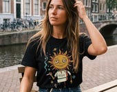 High Sun T-Shirt | Funny 420 Stoner Graphic Tee, Trippy Celestial Unisex Shirt, Stoner Lover Gift