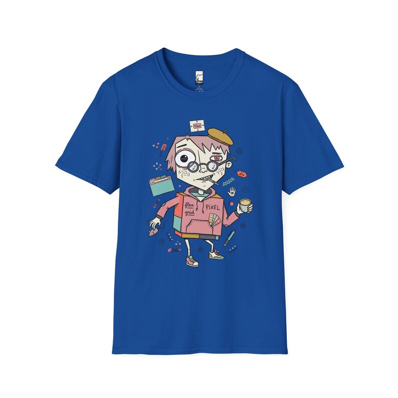 Camiseta para desarrollador frontend / Camiseta divertida con estampado CSS Flexbox, camiseta unisex para diseñador web Royal