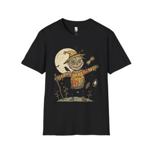 Unisex Scarecrow T-Shirt | Funny Halloween Print | Autumn Harvest Graphic Tee | Spooky Scarecrow T-Shirt image 2