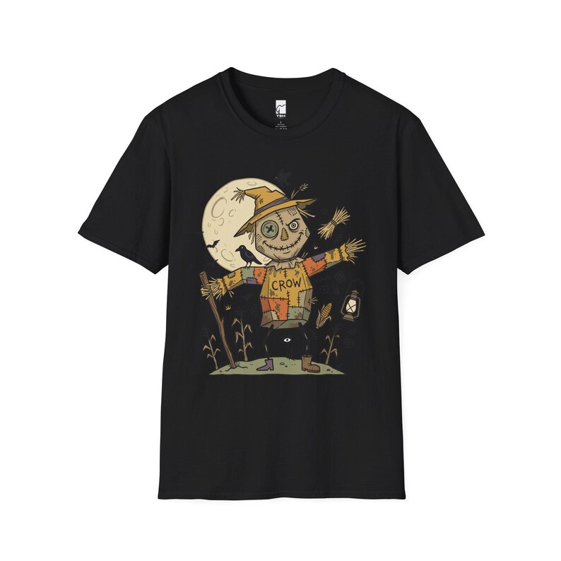 Unisex Scarecrow T-Shirt | Funny Halloween Print | Autumn Harvest Graphic Tee | Spooky Scarecrow T-Shirt image 2