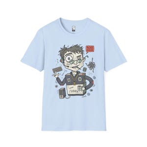 Backend Developer T-Shirt | Funny Server Error, API SQL Programmer Unisex Tee Light Blue