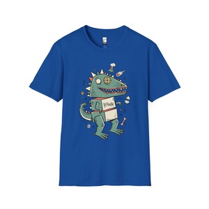 Funny RAWR T-Rex Shirt | Retro Dinosaur Graphic Tee, Kids Unisex Apparel Royal