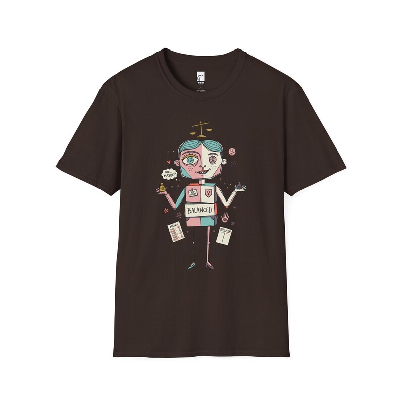Camiseta del signo zodiacal Libra / Camiseta gráfica divertida sobre astrología para personas indecisas Dark Chocolate