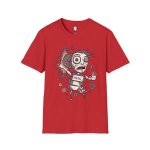 Psykedelisk T-shirt | DMT Portal Graphic Tee, Trippy Hyperspace Unisex-tröja, Helig geometri-present till honom Red