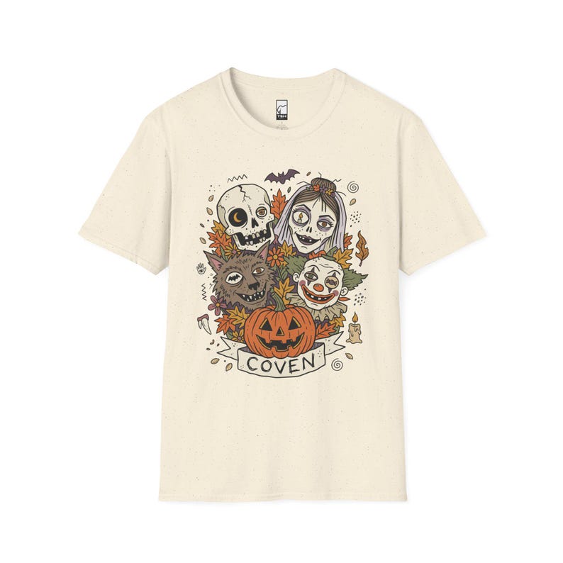 Vintage Halloween Shirt | Skull Werewolf T Shirt | Creepy Clown Witch Tee | Pumpkin Coven Graphic Tee | Retro Horror Tee | Unisex Gift image 13