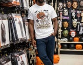 Scream Skeleton Halloween Shirt | Pumpkin Rocker T Shirt | Metal Horror Tee | Retro Fall Concert Top | Gothic Rock Clothes | Unisex Gift