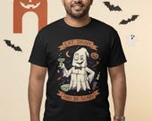 Eat Drink Ghost T-Shirt | Halloween Ghost Cocktail Tee