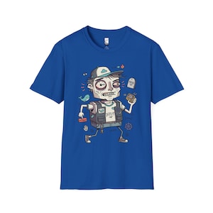 DevOps Engineer T-shirt | Rolig CI CD Deployment Graphic Tee, Sysadmin Coder T-shirt Royal