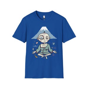 Zen Meditation Graphic Tee | Funny Mount Fuji Unisex Shirt, Japan Gift Royal