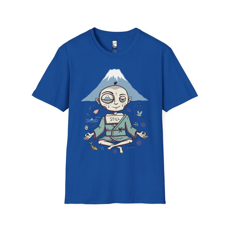 Zen Meditation Graphic Tee | Funny Mount Fuji Unisex Shirt, Japan Gift Royal