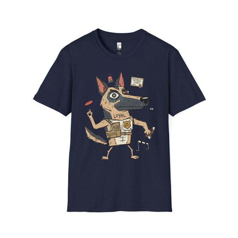 German Shepherd T-Shirt | Funny Loyal K9 Graphic Tee, Dog Lover Shirt Navy