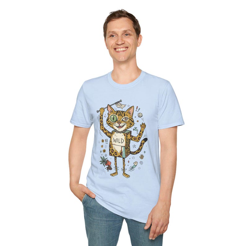 Bengal Cat T-Shirt | Chaotic Zoomies Feline Graphic Tee, Mischievous Cat Lover Gift image 19
