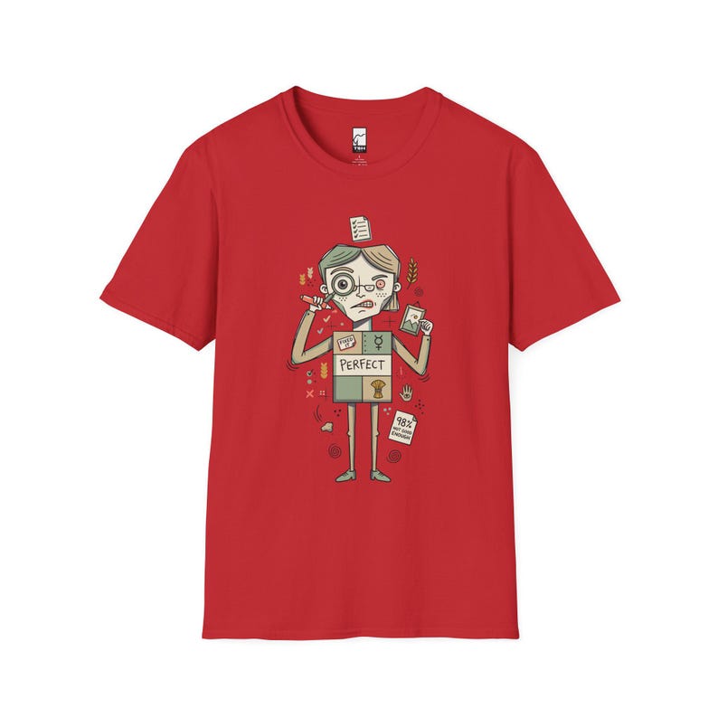 T-shirt Maagd | Zorgvuldig perfectionistisch T-shirt met sterrenbeeld, unisex astrologie-shirt Red