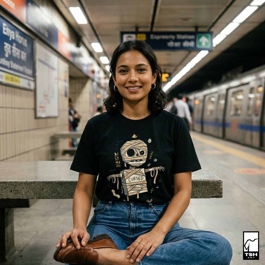 Mummy T-Shirt | Funny Cursed Egyptian Halloween Graphic Tee