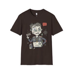 Backend Developer T-Shirt | Funny Server Error, API SQL Programmer Unisex Tee Dark Chocolate
