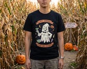 Eat Drink Ghost T-Shirt | Halloween Ghost Cocktail Tee
