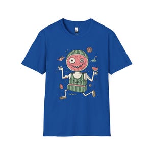 Rolig vattenmelon-T-shirt | Saftig sommargrafik-T-shirt, udda fruktälskare-T-shirt Royal
