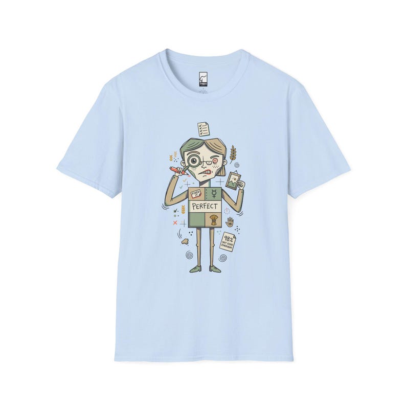 T-shirt Maagd | Zorgvuldig perfectionistisch T-shirt met sterrenbeeld, unisex astrologie-shirt Light Blue