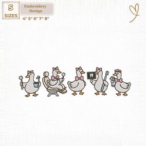Dental Assistant Ducks Embroidery File, Dentist Hygienist (Digital Download)