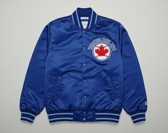 Blue Jays Satin Varsity Jacket: Royal Blue Bomber, Unisex Streetwear