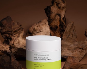 Scrub per la pulizia profonda del cuoio capelluto, rosmarino e menta / Regalo di cosmetici