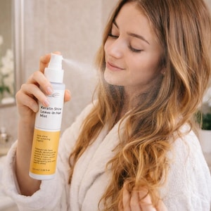 Professionell hårspray med keratin | Leave-in hårspray | Skölj inte ut | Fantastisk arom | Hårkosmetika