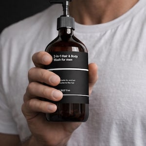 nettoyant pour cheveux et corps végétalien pour hommes | Cadeau pour petit ami