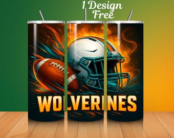 20 Unzen Skinny Tumbler Wrap PNG, Sport 20 Unzen Tumbler PNG, Maskottchen Sublimationsbecher PNG Digitaler Download