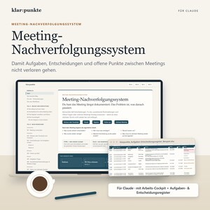 Vergaderingsvolgsysteem voor Claude | Taken, beslissingen en follow-ups | HTML + Excel