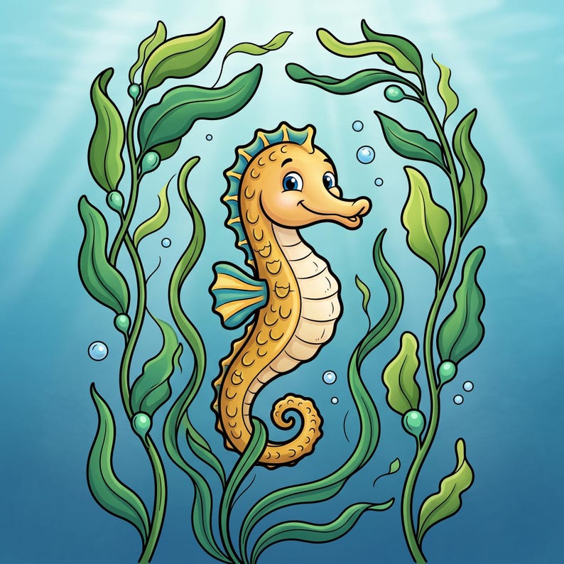 Under the Sea Creatures Coloring Book | Instant Download PDF - Etsy