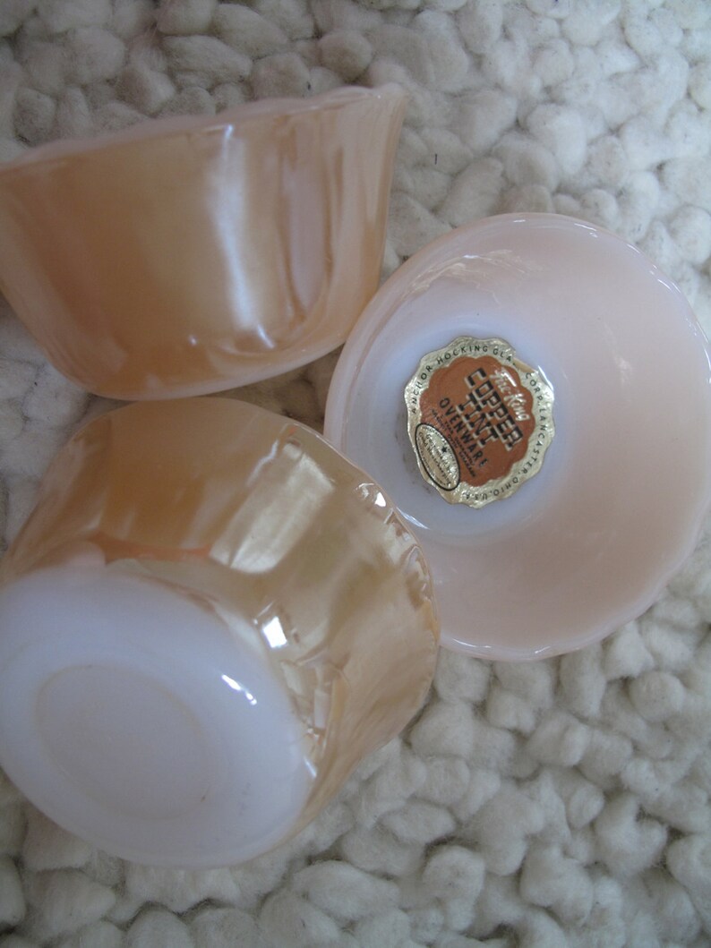 Fireking Copper Tint Ovenware Dessert Cups Set of 3 Etsy