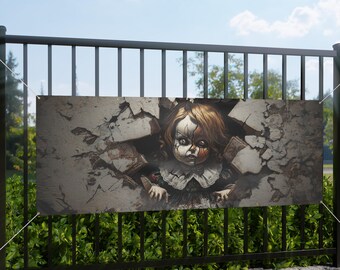 Randomgo 2 Pièces Rideaux D'Horreur De D'Halloween, Decoration Effrayant Fenetre, Rideau De Fenêtre D'Hallowee, Pour Le Carnaval D'Halloween Les événements De Fête D'Horreur