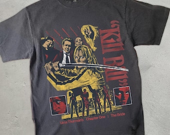 Vintage Kill Bill Comfort Colors Shirt, Retro Movie Graphic Tee, Uma Thurman The Bride T-Shirt, 90s Quentin Tarantino Film Top