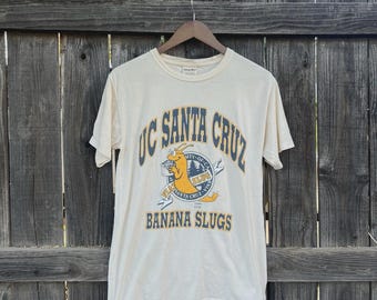 Vintage University Of California Santa Cruz Banana Slugs T-shirt, UC Santa Cruz University Sweater, UC Santa Cruz Shirt, UCSC Banana Slugs