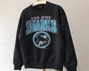 Vintage 90s San Jose Sharks Starters NHL Hockey Pullover Hoodie XL
