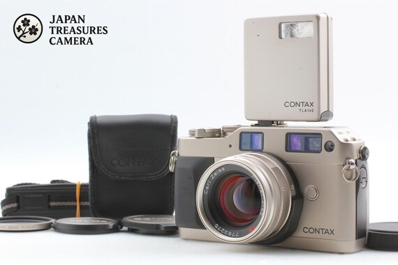 Contax G1 35mm Film Camera with Planar 45mm f2 Lens, TLA140 Flash