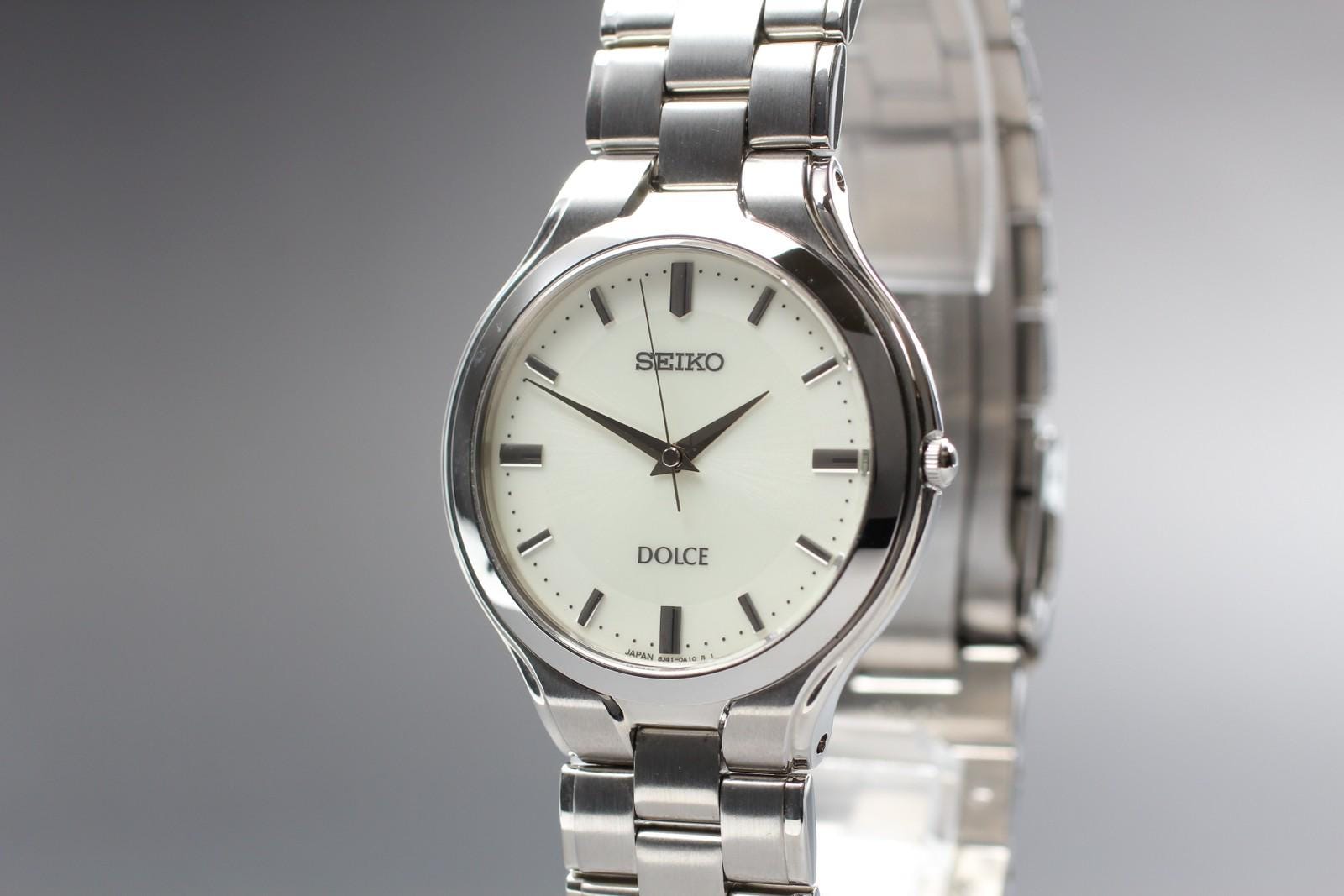 2000 [n mint] montre vintage seiko dolce 8j41-0a10 pour homme à quartz en argent du japon