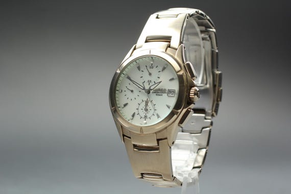 Near mint seiko alba wired 7t92-0bx0 chronograph quar… - Gem